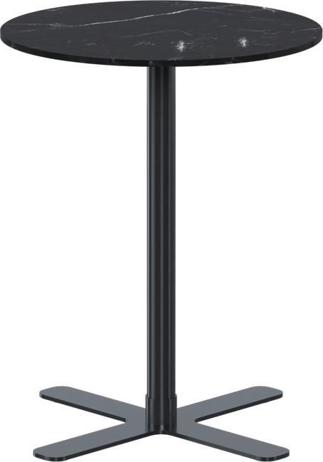 Black Plus Cafe Table - 60cm Rd